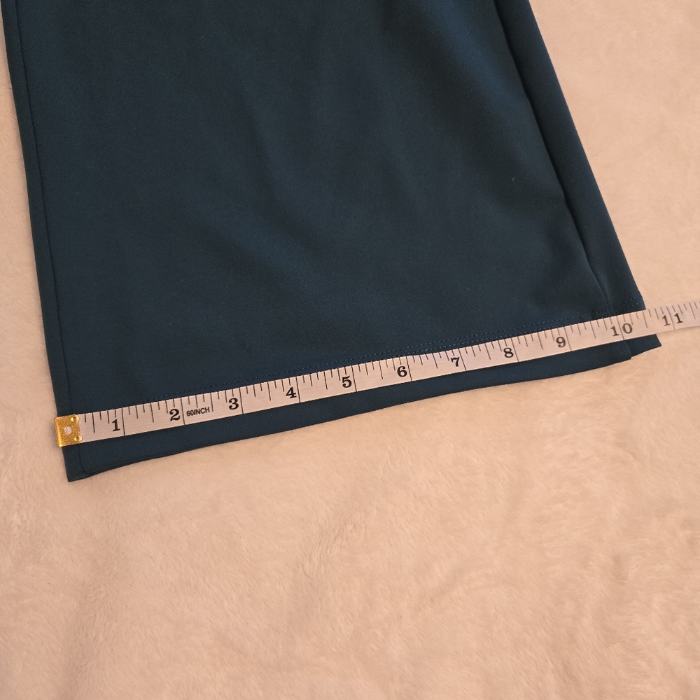 Halara Women's High Rise Wide Straight Leg Pants Teal Size Medium - Picture 10 of 11